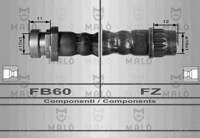 MALO 80010 -  Тормозной шланг
