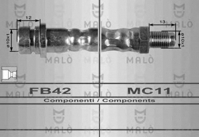 MALO 8011 -  Тормозной шланг