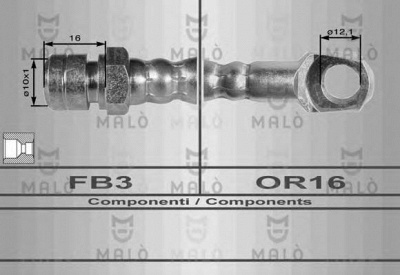 MALO 8014 -  Тормозной шланг