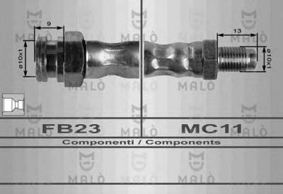 MALO 80186 -  Тормозной шланг