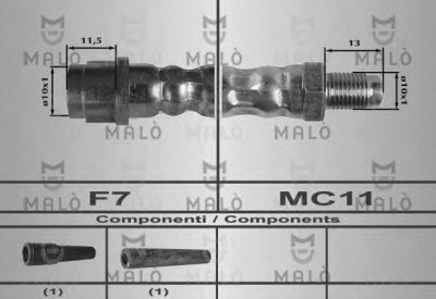 MALO 80196 -  Тормозной шланг