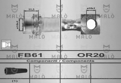 MALO 80234 -  Тормозной шланг