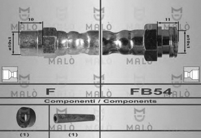 MALO 80244 -  Тормозной шланг