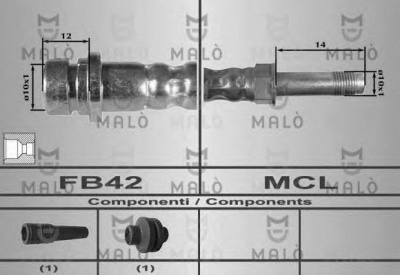 MALO 80246 -  Тормозной шланг