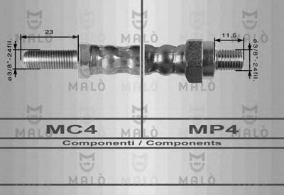 MALO 8025 -  Тормозной шланг