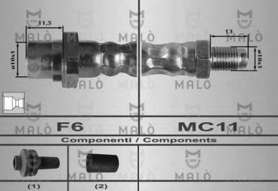 MALO 80264 -  Тормозной шланг