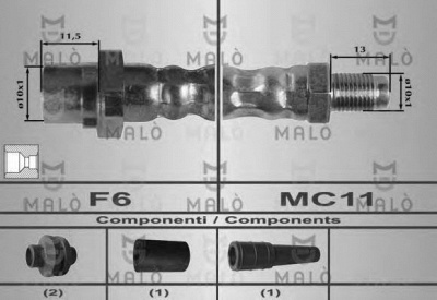 MALO 80266 -  Тормозной шланг