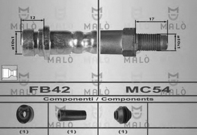 MALO 80267 -  Тормозной шланг
