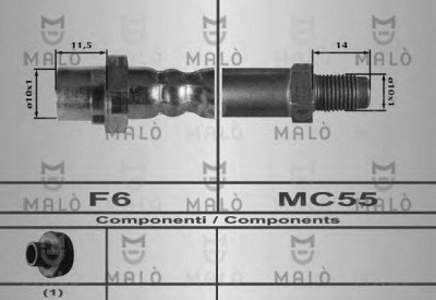 MALO 80294 -  Тормозной шланг
