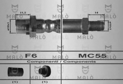 MALO 80305 -  Тормозной шланг