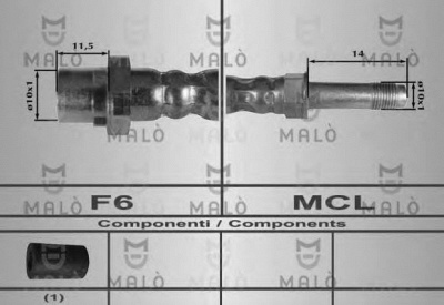 MALO 80330 -  Тормозной шланг