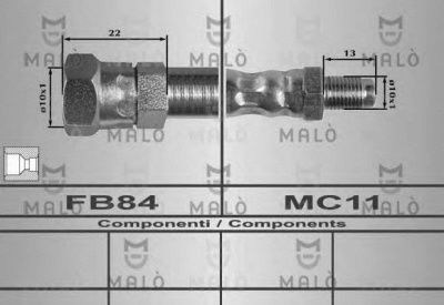 MALO 80338 -  Тормозной шланг