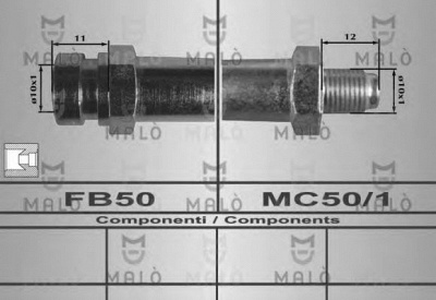 MALO 80343 -  Тормозной шланг