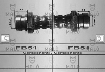 MALO 80374 -  Тормозной шланг