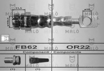 MALO 80392 -  Тормозной шланг