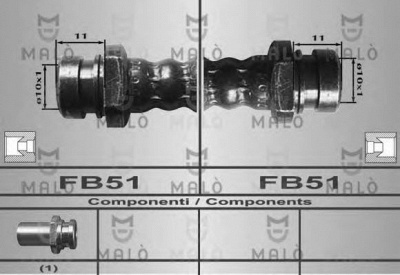 MALO 80394 -  Тормозной шланг
