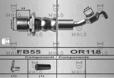 MALO 80445 -  Тормозной шланг
