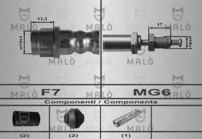 MALO 80544 -  Тормозной шланг