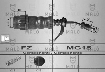 MALO 80587 -  Тормозной шланг