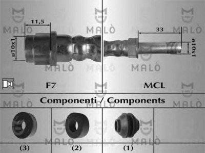 MALO 80654 -  Тормозной шланг