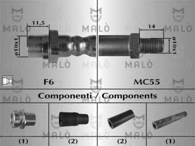 MALO 80657 -  Тормозной шланг