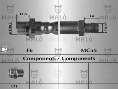 MALO 80658 -  Тормозной шланг