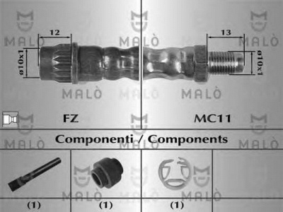 MALO 80741 -  Тормозной шланг