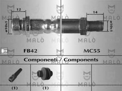 MALO 80750 -  Тормозной шланг