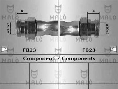 MALO 80758 -  Тормозной шланг
