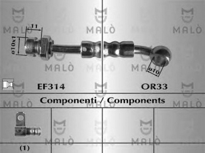 MALO 80775 -  Тормозной шланг