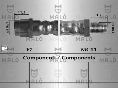 MALO 80807 -  Тормозной шланг