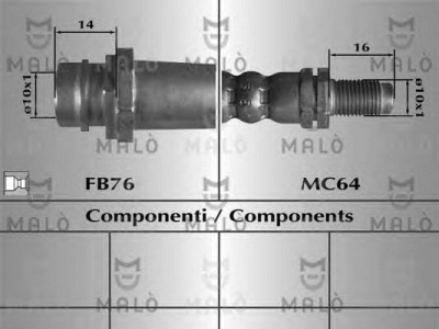 MALO 80946 -  Тормозной шланг