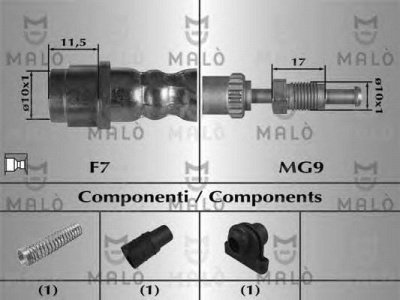 MALO 80950 -  Тормозной шланг