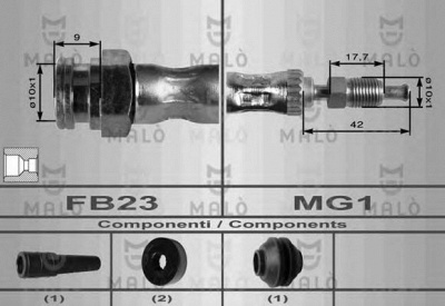MALO 8098 -  Тормозной шланг