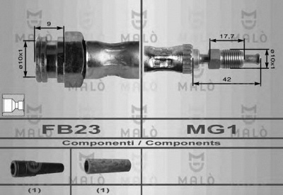 MALO 8099 -  Тормозной шланг