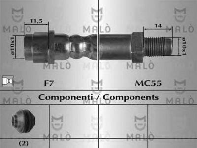 MALO 80999 -  Тормозной шланг