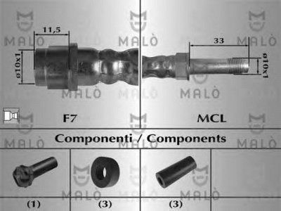 MALO 81024 -  Тормозной шланг