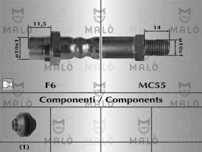 MALO 81030 -  Тормозной шланг
