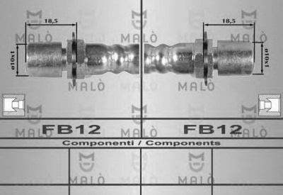 MALO 8213 -  Тормозной шланг