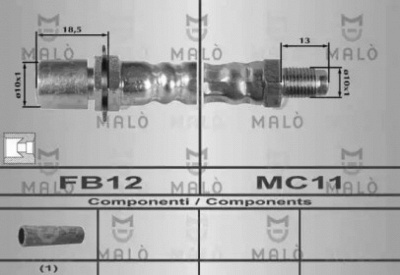 MALO 8218 -  Тормозной шланг