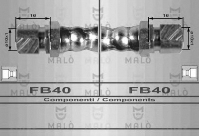 MALO 8222 -  Тормозной шланг