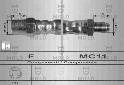 MALO 8226 -  Тормозной шланг
