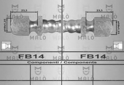 MALO 8272 -  Тормозной шланг