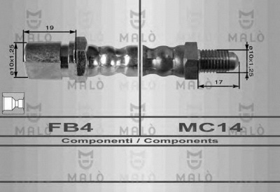 MALO 8273 -  Тормозной шланг