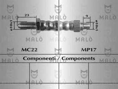 MALO 8284 -  Тормозной шланг