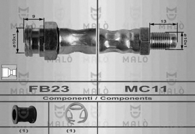 MALO 8353 -  Тормозной шланг