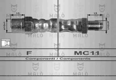 MALO 8370 -  Тормозной шланг