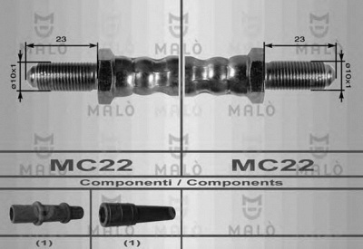 MALO 8376 -  Тормозной шланг