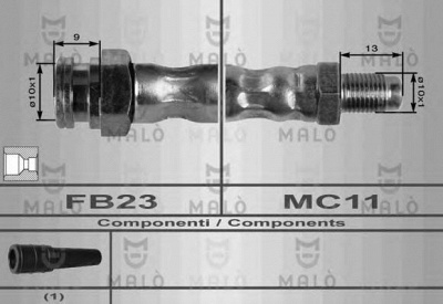 MALO 8390 -  Тормозной шланг