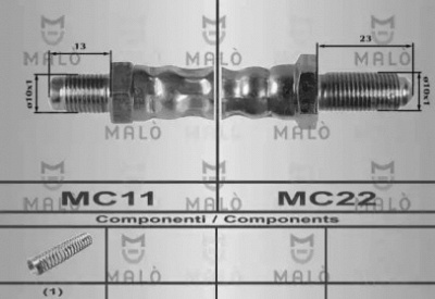 MALO 8396 -  Тормозной шланг